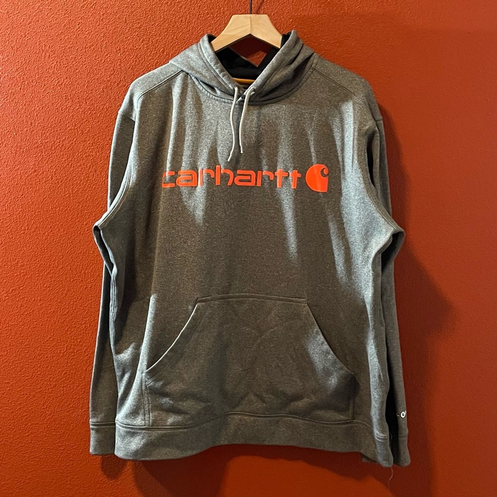 Carhartt Men’s‎ Gray Slouchy Relaxed Fit Classic Hoodie Sweatshirt